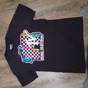 MTV tee shirt, adult small, black
